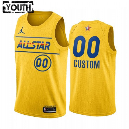 Maillot Basket 2021 All-Star Personnalisé Jordan Brand Gold Swingman - Enfant